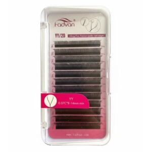 Cílios Fadvan YY/2D – 0.07 C | Mix 8–14 mm (Preto)